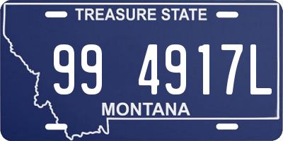 MT license plate 994917L