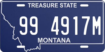 MT license plate 994917M