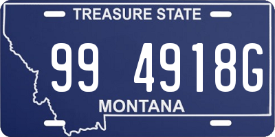 MT license plate 994918G