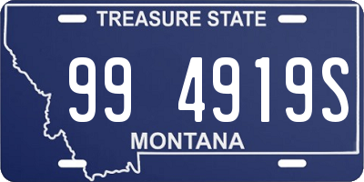 MT license plate 994919S