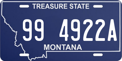 MT license plate 994922A