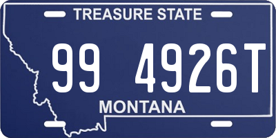 MT license plate 994926T