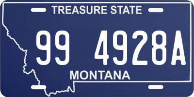 MT license plate 994928A