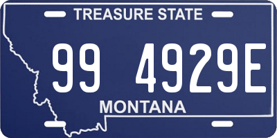 MT license plate 994929E