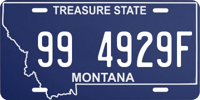 MT license plate 994929F