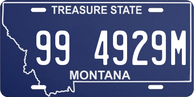 MT license plate 994929M