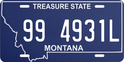 MT license plate 994931L