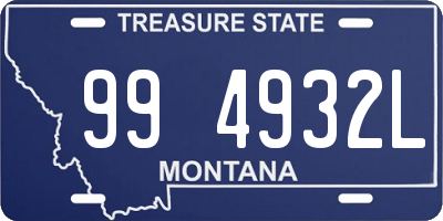 MT license plate 994932L