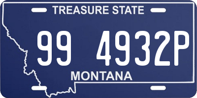 MT license plate 994932P