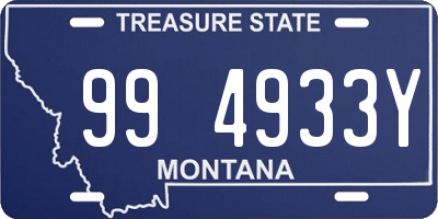 MT license plate 994933Y