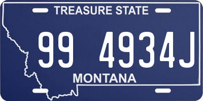 MT license plate 994934J