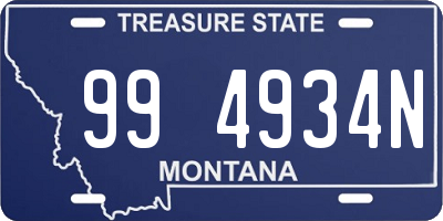 MT license plate 994934N