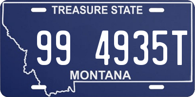 MT license plate 994935T