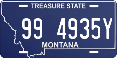 MT license plate 994935Y