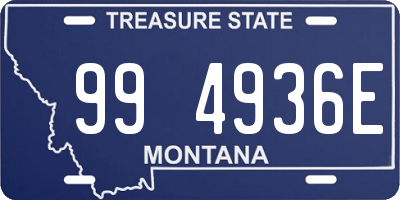 MT license plate 994936E