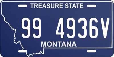 MT license plate 994936V