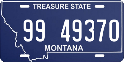 MT license plate 994937O