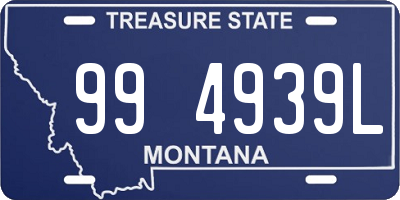 MT license plate 994939L