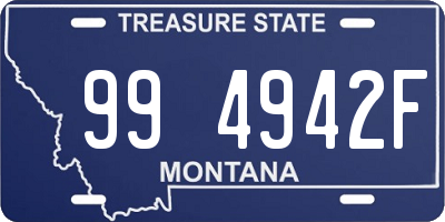 MT license plate 994942F