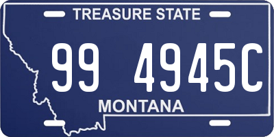 MT license plate 994945C