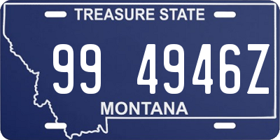 MT license plate 994946Z