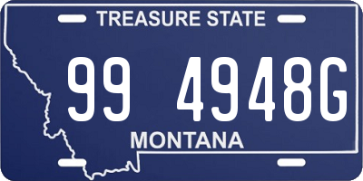 MT license plate 994948G