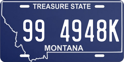 MT license plate 994948K