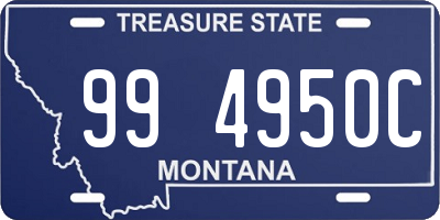 MT license plate 994950C