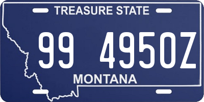 MT license plate 994950Z