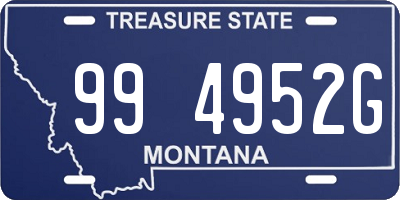 MT license plate 994952G