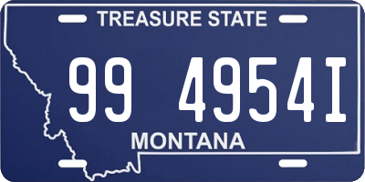 MT license plate 994954I