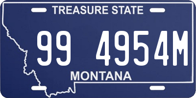 MT license plate 994954M