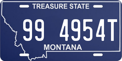 MT license plate 994954T