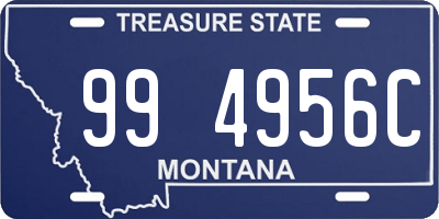 MT license plate 994956C