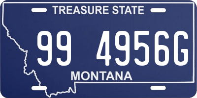 MT license plate 994956G