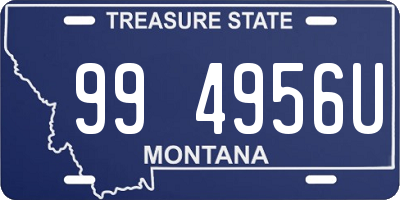 MT license plate 994956U