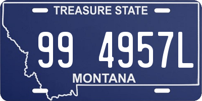 MT license plate 994957L