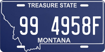 MT license plate 994958F