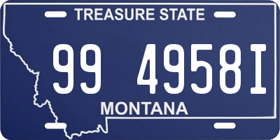 MT license plate 994958I