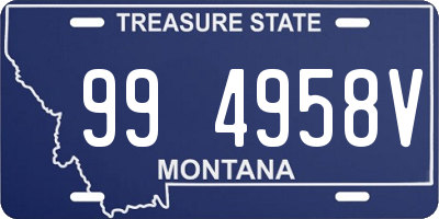 MT license plate 994958V