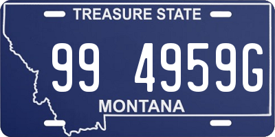 MT license plate 994959G