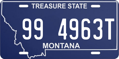 MT license plate 994963T