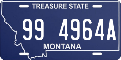 MT license plate 994964A