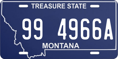 MT license plate 994966A