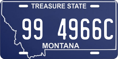 MT license plate 994966C