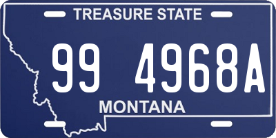 MT license plate 994968A