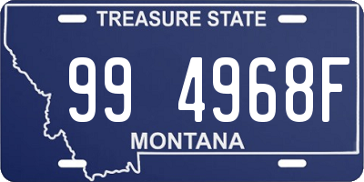 MT license plate 994968F