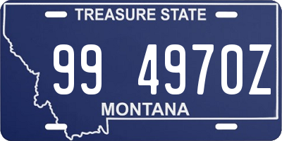 MT license plate 994970Z