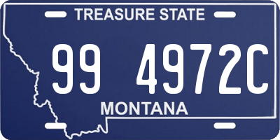 MT license plate 994972C