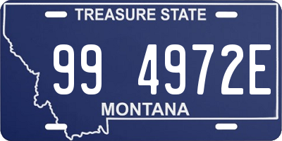 MT license plate 994972E